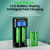 Chargeur de batterie universel PUJIMAX Chargeur de batterie au lithium rechargeable Chargeur de batterie Ni-mh Ni-cd avec écran de charge LCD
