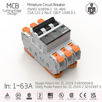 Disjoncteur miniature (MCB) 3P 54mm en cuivre, design industriel de pointe, câblage rapide, conforme aux normes UL489, CSAC22.2No5, IEC EN60898-1, unique