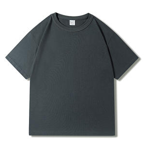 300克制造商印花高品质白色棉休闲超大空白Dtg印花全定制平纹t恤男式t恤 - Product Image 4