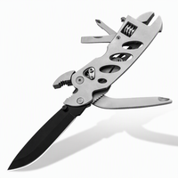Couteau pliant multifonction 9-en-1 avec pince, clé et clip dorsal, kit d'outils de réparation pour mobilier d'extérieur, vente en gros OEM, coffrets cadeaux
