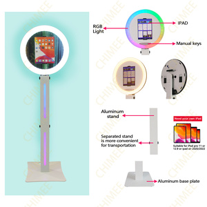 Roamer Photo Booth Koisk de diseño único con dos baterías con cargadores y tiras de luz RGB para suministros de alquiler de fiestas - Product Image 3