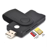 4 in 1 USB2.0 High-Speed Multi Card Reader SD TF SIM IC ID Credit ISO7816 Smart Card