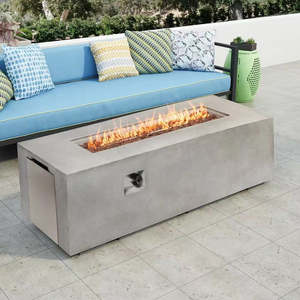 Rectangular Mgo 60cm Propane/Natural Gas <b>Fire</b> <b>Pit</b> <b>Table</b> with 60000 BTU Heating for Outdoor Heating - Product Image 1