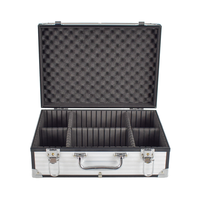 Boîte de rangement pour outils en aluminium sur mesure, style féminin, ouverture supérieure, avec mousse personnalisée pour l'organisation d'équipements de voyage