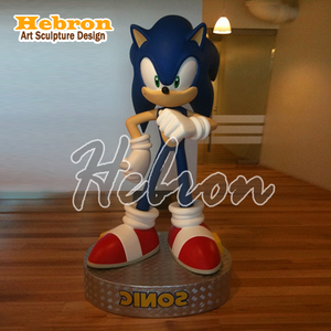 Figura de acción personalizada, figura de dibujos animados, estatua de erizo azul de tamaño real, escultura de resina de <span class=keywords><strong>Sonic</strong></span> - Product Image 3
