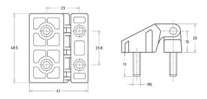 टिकाऊ नायलॉन प्लास्टिक औद्योगिक टिका कैबिनेट के लिए दरवाजे - Product Image 4
