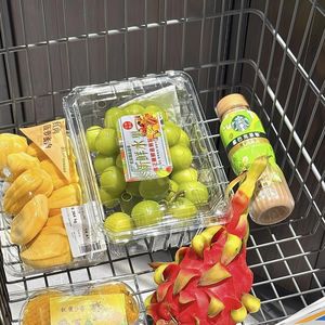Fabrika Çıkışlı Şeffaf PET Plastik Sebze Meyve Üzüm Erik Çilek Kapaklı Kutular Tek Kullanımlık Plastik Meyve Üzüm Kapları - Product Image 1