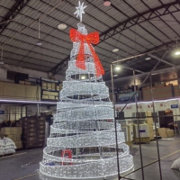 Wasserdichte LED 3D Riesen-Weihnachtsbaumbeleuchtung für Kommerzielle Einkaufszentren Motiv-Display Straßenlandschaftsdekoration