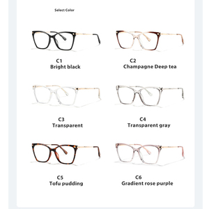 <span class=keywords><strong>27003</strong></span>, venta al por mayor, gafas cuadradas Unisex de gran tamaño, Marco óptico TR +, marco de gafas de Metal, gafas de ordenador antiluz azul de fábrica - Product Image 3