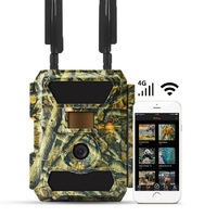 Cámara de Caza Digital con Sensor CMOS de 24MP, Tarjeta SD, 4G LTE, Impermeable, para Monitoreo de Animales Salvajes al Aire Libre