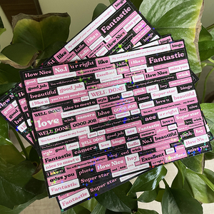 Thấp moq không thấm nước Logo Sticker tấm tùy chỉnh cá nhân long lanh Nụ Hôn cắt Sticker tấm - Product Image 5