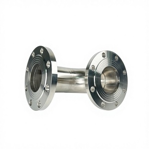 GB Standaard 316L roestvrij staal 90 graden dubbele schijfflens elleboog flens roterende waterleidingverbinding interne externe polijsten - Product Image 3