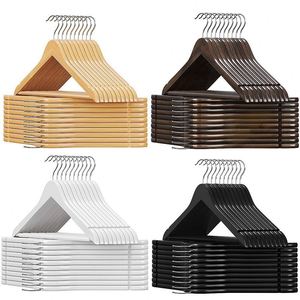 Perchas de Madera Personalizadas al por Mayor Antideslizantes para Ahorrar Espacio en el Armario, Perchas Sólidas para Trajes y Abrigos con Gancho Giratorio - Product Image 2