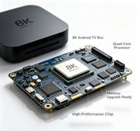 Boîte de streaming OTT pour maison intelligente, processeur quadricœur, Android 12, 8K HD, pour récepteur TV WiFi