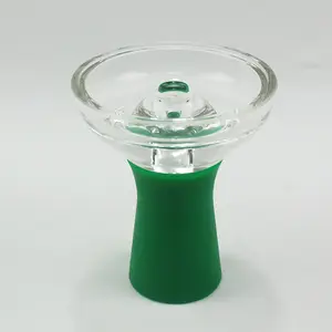 Wholesale Portable Arabian Shisha Smoke Pot Hookah Silicone Glass Bowl