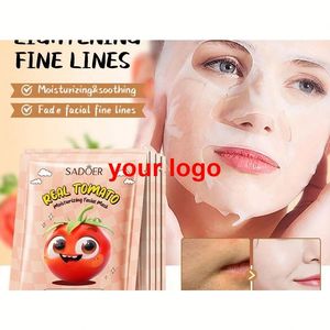 Matita labbra <span class=keywords><strong>nude</strong></span>, prodotti a marchio privato Sadoer, maschera viso in tessuto al vero pomodoro biologico, idratante, nutriente, sbiancante, cura della pelle del viso. - Product Image 1