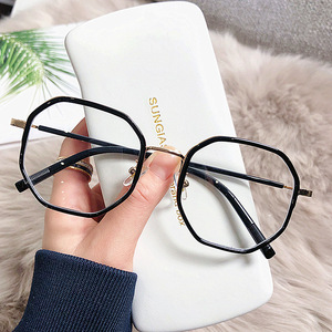 Sunglasses Square Frame <b>Plastic</b> Unisex Myopia <b>Glasses</b> Medium Size Clear Lens Anti Blue Light Optical Eyewear - Product Image 1