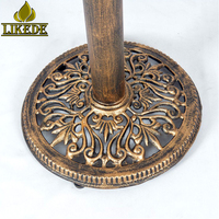 Pieds de table ronds traditionnels en fonte de fer forgé, finition laquée, en laiton antique, pour meubles de chambre et de salle de bain