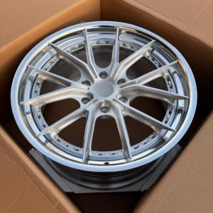 Jantes en aluminium forgé GVICHN personnalisées, finition argent brossé poli, nouvelles, deux pièces - Product Image 5