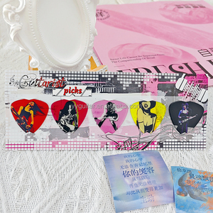 Vendite dirette di fabbrica Design personalizzato in celluloide triangolo chitarra plettri divertente Jazz chitarra elettrica Set di Pick per musica Rock - Product Image 5