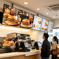 Écran LCD pour menu numérique à cadre fin de 32, 43, 49, 55, 65, 75 pouces, affichage numérique, signalisation numérique, écran haute luminosité pour magasin de détail