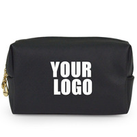 Sac de maquillage pour femmes et filles Qetesh en cuir PU durable, portable, avec logo personnalisé, fermeture éclair, pour un usage quotidien