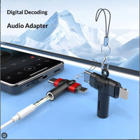 Adaptor USB C ke AUX 3.5mm 2-in-1 dengan Tali Gantungan, Perlindungan Sirkuit Pendek Ponsel dari Paduan Aluminium Berbentuk T, 3 Pilihan Warna