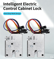 Serrure de cabinet électrique intelligente en alliage de zinc 5V 12V 24V, serrure à solénoïde, serrure de casier de rangement intelligent pour tiroir de cabinet