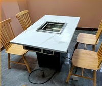 Meja Hot Pot Shabu Shabu Elektrik Tanpa Asap, Perlengkapan Restoran & Hotel untuk Panci Meja Hot Pot