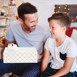 Caja de Regalo Dorada Mediana <span class=keywords><strong>con</strong></span> Tapa Magnética para Envolver Regalos, Cajas de Regalo para Propuesta de Padrinos de Boda, Cumpleaños - Product Image 5