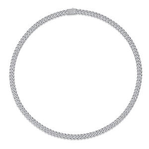 8mm 4 사이즈 아이스 아웃 힙합 쥬얼리 S925 스털링 실버 골드 도금 럭셔리 Vvs D Moissanite 마이애미 쿠바 링크 체인 목걸이 - Product Image 3