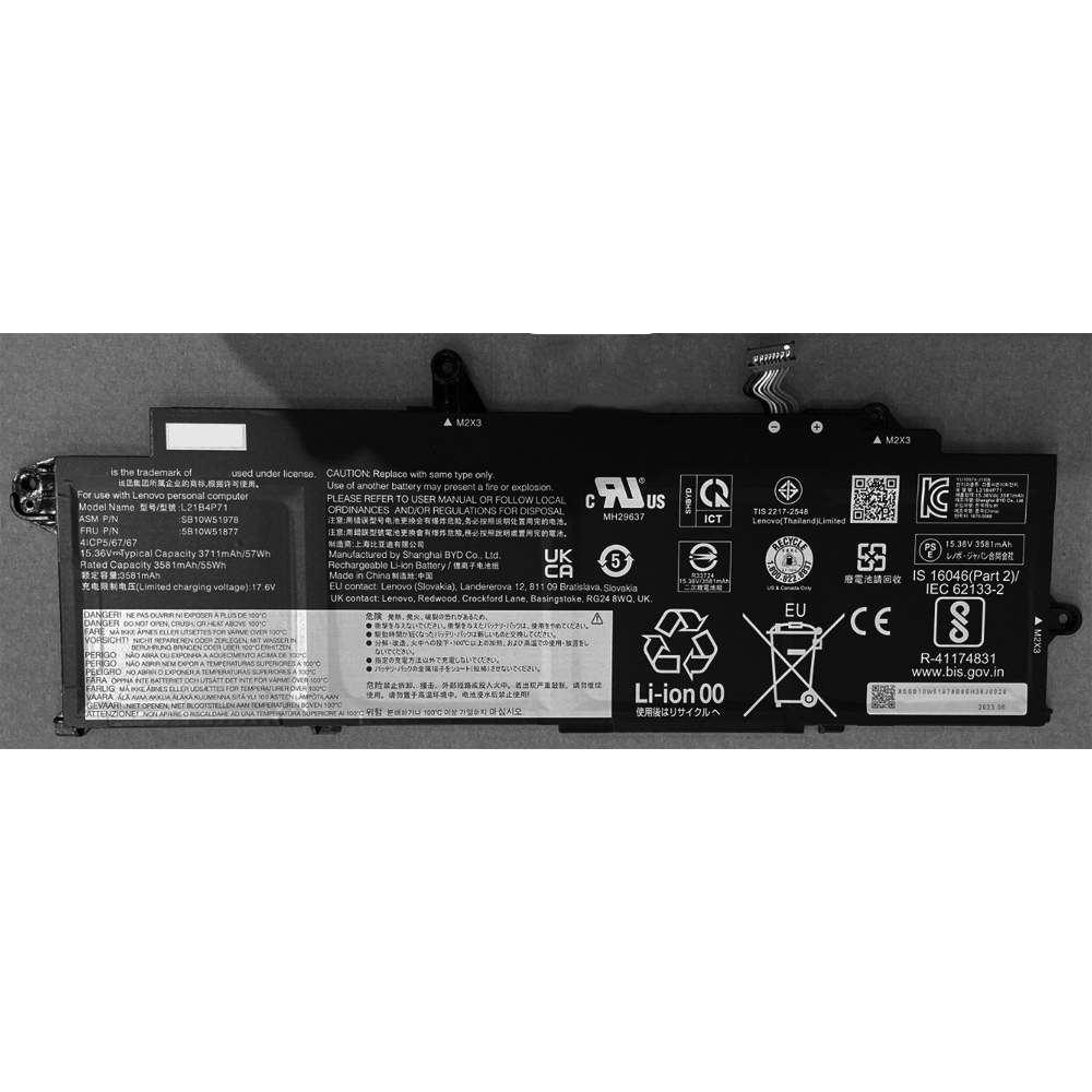 New Genuine Original L21L4P73 15.36V 57Wh Laptop Battery for