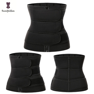 Alta qualità all'ingrosso Nylon Sauna sudore cintura <span class=keywords><strong>dimagrante</strong></span> vita Trainer tre bande con 9 ossa in acciaio - Product Image 2