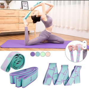 Banda elástica segmentada con estampado de macaron, <span class=keywords><strong>8</strong></span> bucles, con números digitales, para yoga, resistencia, ballet y entrenamiento de gimnasia. - Product Image 2