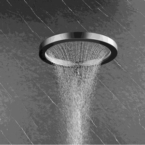 Pommeau de douche suspendu entièrement en cuivre, pulvérisateur rond pour usage domestique, noir, blanc, or, gris, 8923 - Product Image 1