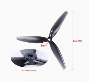 Hélice HQ Prop 7X4X3 de 7 Pulgadas y 3 Aspas, Peso 9.1g, Diámetro del Eje 13.5mm, Molde Privado, Sin Anillo Adaptador para FPV, Venta al Por Mayor - Product Image 3