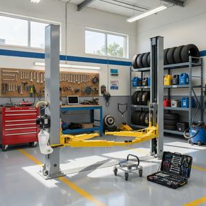 Pont élévateur automobile industriel robuste 4T à commande électrique hydraulique à deux colonnes avec une durée de vie de 10 ans pour atelier de réparation automobile et <span class=keywords><strong>garage</strong></span> - Product Image 1