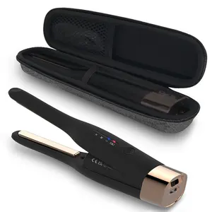 Portable Mini Wireless Flat Iron Rechargeable Cordless straighten and curl use Hair Straightener