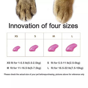 Protetores de Unhas para Gatos Anti-Risco, Capas Macias para Garras de Gato, Controle de Patas, Capas Coloridas para Cuidado das Unhas de Gato com Cola - Product Image 2