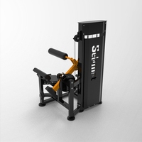 Appareil de fitness commercial haut de gamme à charges guidées pour abdominaux et extensions lombaires, réglable et avec siège
