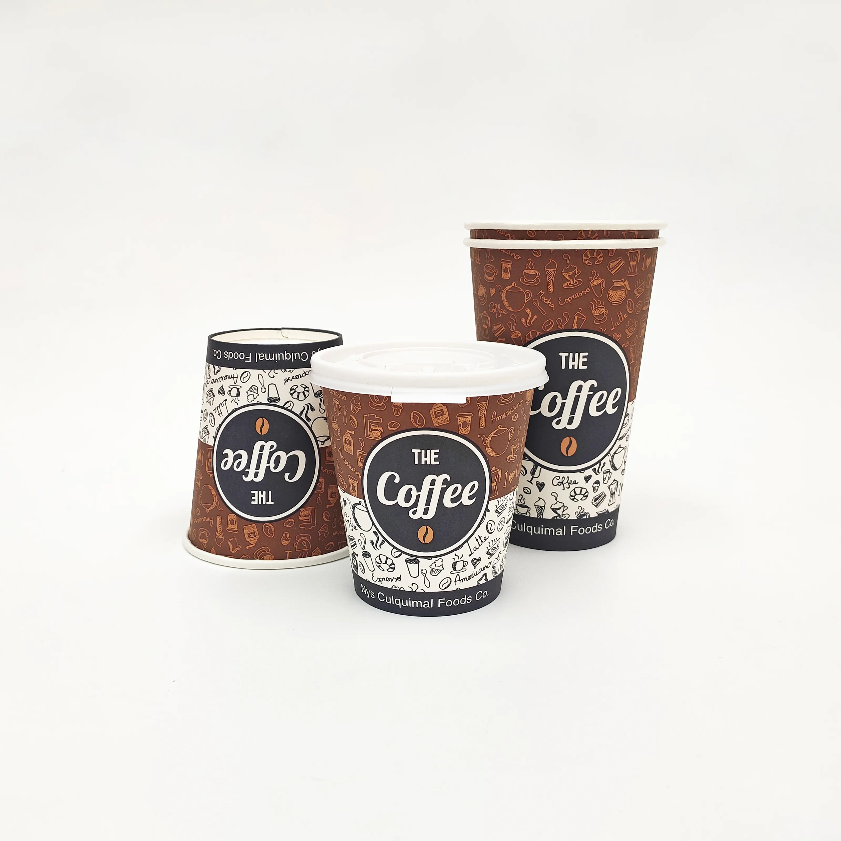 Produttore monouso a parete singola bevanda calda/fredda Logo personalizzato di colore 12oz 16oz tazza di caffè carta con coperchio
