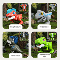 Dinosaurio Transformador Robot Juguete 2 en 1 Dinosaurio a Robot Figura de acción con articulaciones móviles Juguete de tallo interactivo para niños