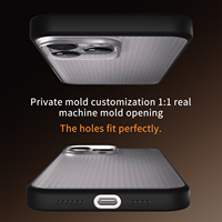 Funda Protectora para Teléfono Móvil con Recubrimiento de TPU+PC Corrugado y Duradero, Textura Mate, Protección Completa de 360 Grados, Protección Magnética para Lentes