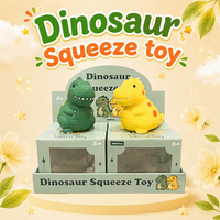 Coffret Cadeau de Jouets Squishy Géants Animaux Dinosaure Grenouille en TPR, Jouets Sensoriels Anti-stress, Vente en Gros, Cadeaux de Fête, Prix de Carnaval, Machine à Griffes, OEM