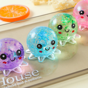 Juguetes de Descompresión de Alta Calidad, Coloridos, de TPR con Purpurina, con Forma de Pulpo, para Aliviar el Estrés, Regalo Promocional para Niños y Adultos - Product Image 5