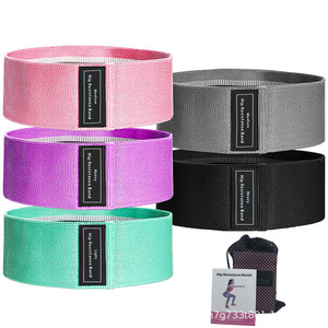Custom Logo 3 Packs Stretch Yoga Sports Exercise Fabric Resistance Booty Yoga Hip <b>Bands</b> - Product Image 1