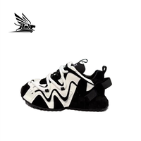 Baskets décontractées pour hommes, style chunky, respirantes, antidérapantes, à semelle épaisse, à lacets, pour la marche, vente en gros