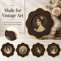 Cadre photo personnalisé, cadre photo rétro avec bordure dorée, cadre photo vintage avec bordure fleurie, décoration murale de bureau, décoration de la maison