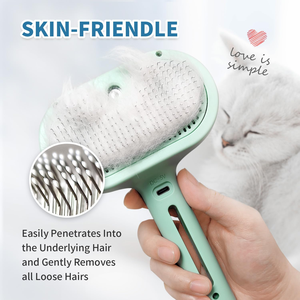 Steam Cat Grooming <b>Brush</b> 3-in-1 Steamy Hair Removal Comb Self-Cleaning Anti-Static Eco-Friendly Bathroom Use - Product Image 2