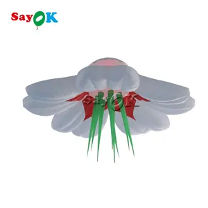 Trắng Inflatable hoa đám cưới trang trí sân khấu Lớn trang trí đám cưới Hoa nhân tạo